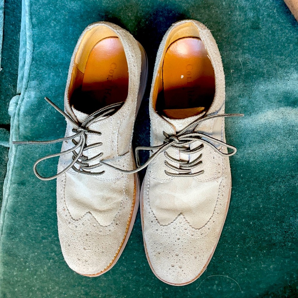 Cole Haan suede light camo lace up shoes